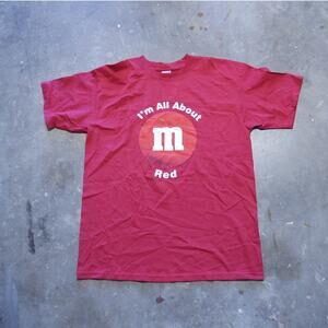 Vintage 2000s Anvil M&M's "I'm All About Red" Graphic Tee Size L